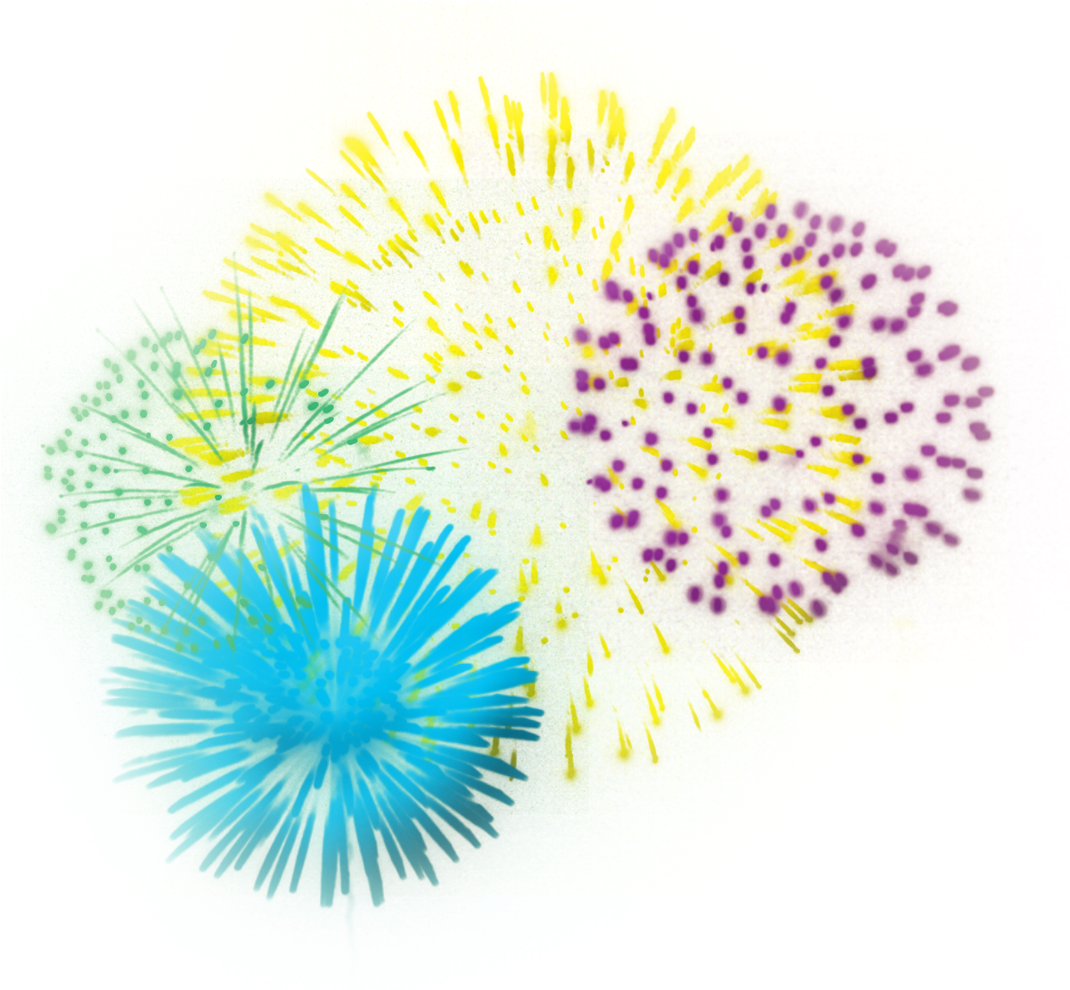 New Years Fireworks Clip Art For Kids - Happy New Year Fireworks Png (1200x1200)