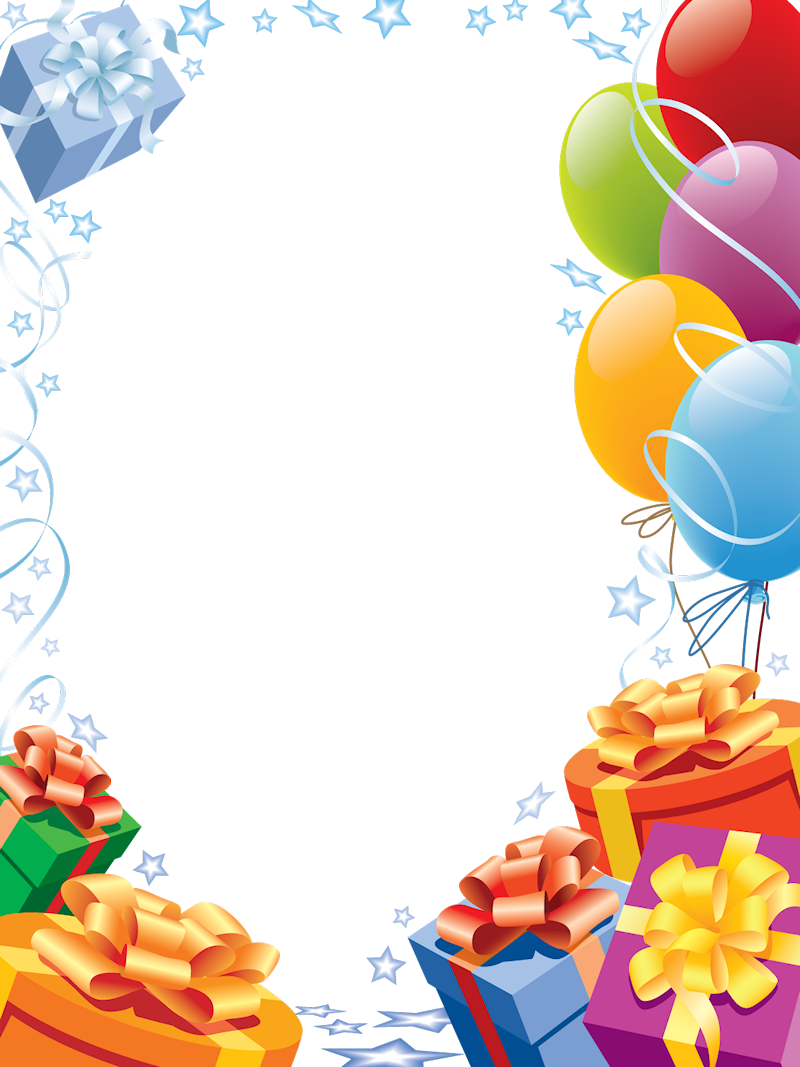 Confetti Clipart Birthday Frames - Happy Birthday Transparent Frame (800x1067)
