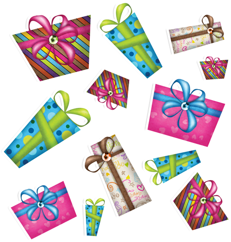 Anelia Celebration Gifts Sticker - Happy Birthday With Gifts Card (484x500)