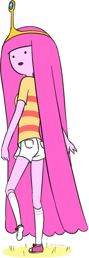 Princess Bubblegum Traipsing On Grass Too By Priestessleilei - Princess Bubblegum Walking (297x856)