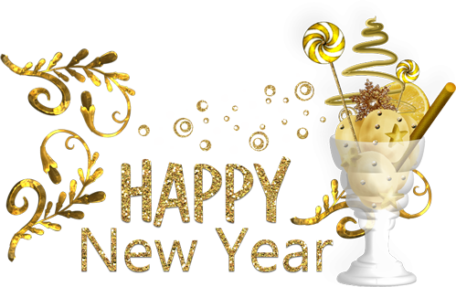 Happy New Year Png Transparent Images - Happy New Year 2018 .png (499x314)