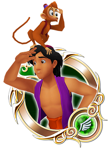 Aladdin & Abu - Aladdin Kingdom Heart (357x486)
