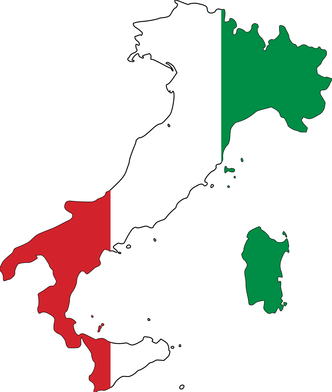 Italy Clip Art - Map (1356x1600)