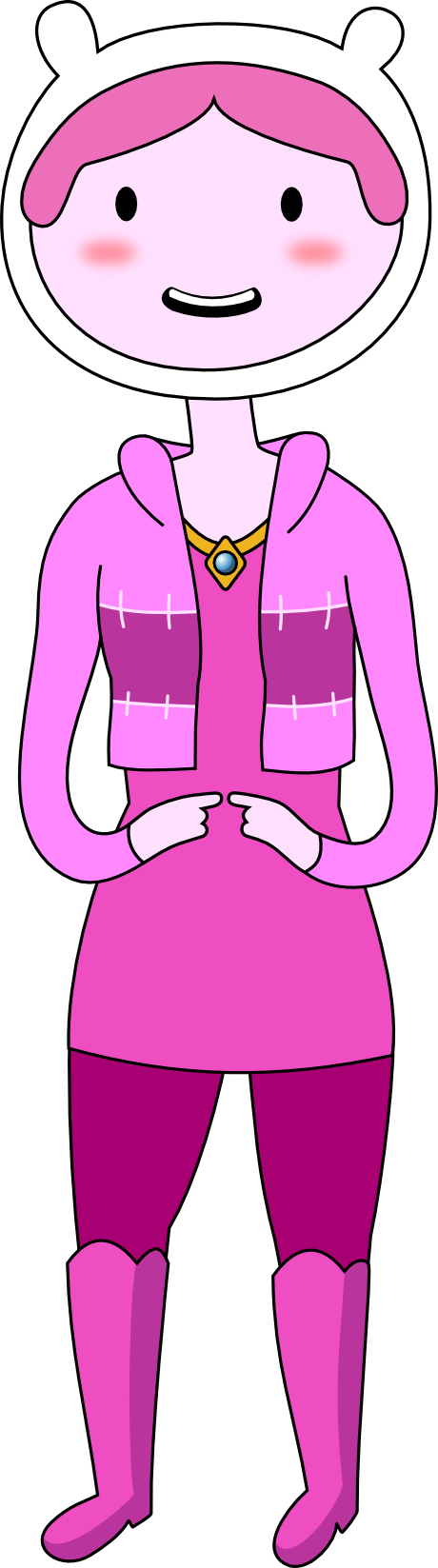 Part Princess Bubblegum, Part Fionna By Nkq0rs - Princess Bubblegum (460x1647)