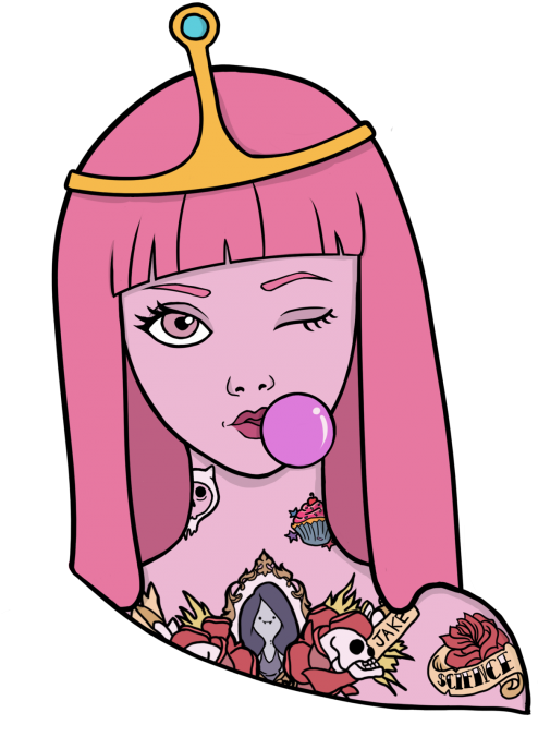 Princess Bubblegum Portrait By Guiganoide Features - Классные Картинки Для Срисовки Время Приключений (540x720)