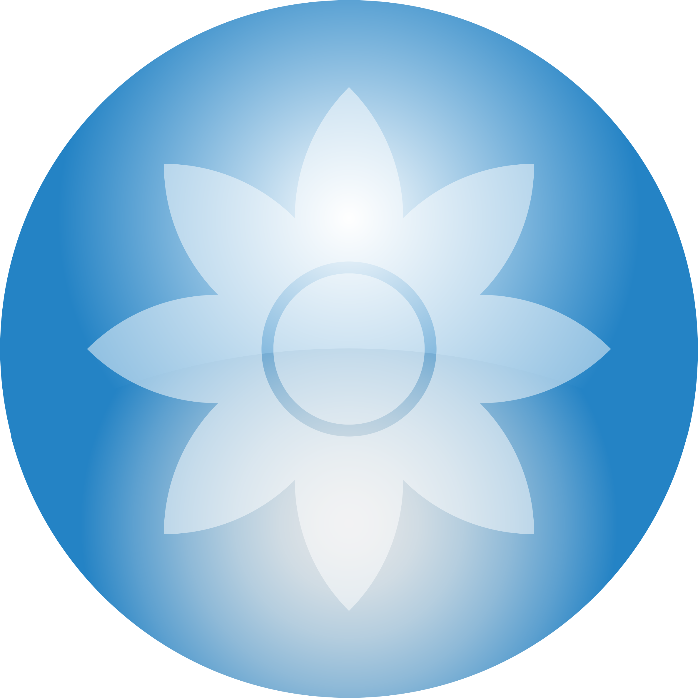 Sky Blue Flower Orb - Clip Art (2374x2374)