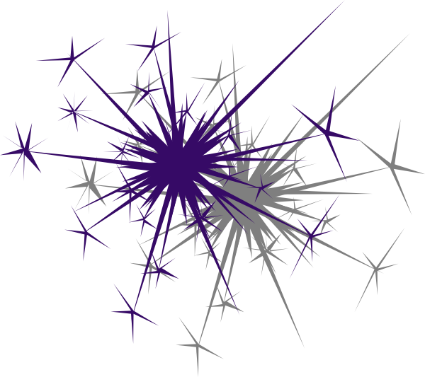Purple Firework Clip Art At Clker - Green Sparkles With Transparent Background (600x533)