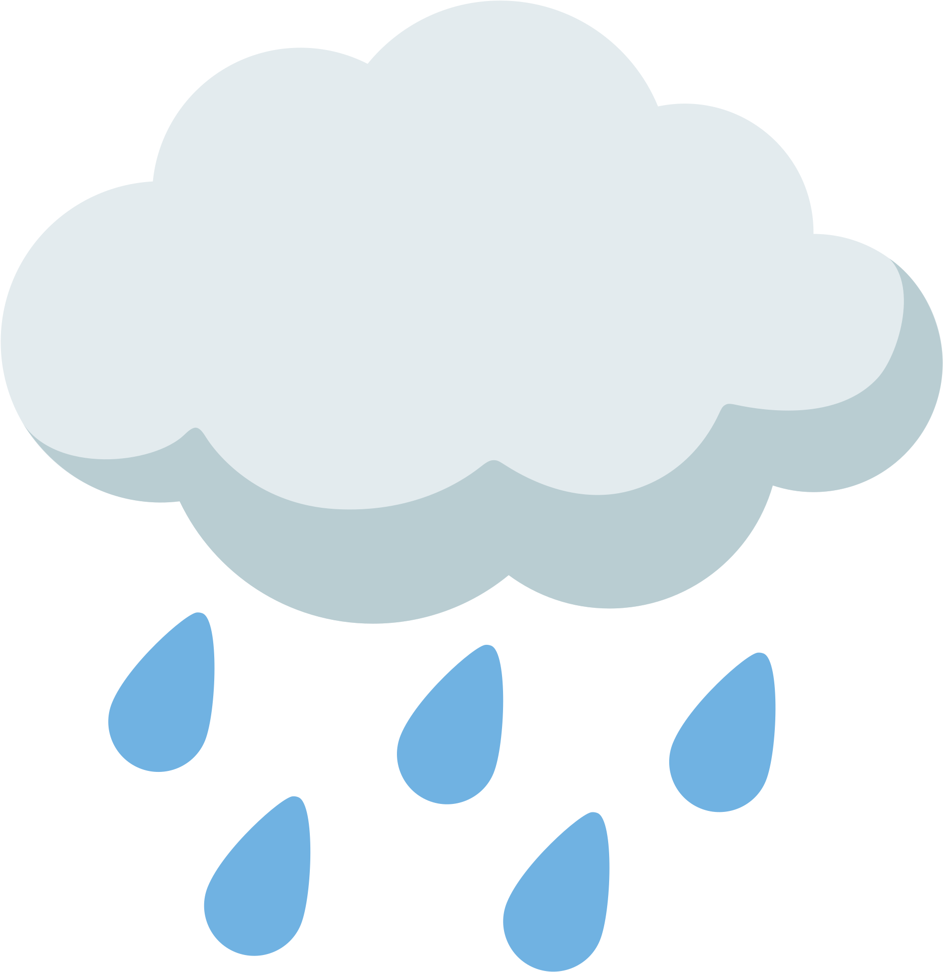 Cloud Rain Sky Wikimedia Commons Clip Art - Rain Cloud Emoji Png.