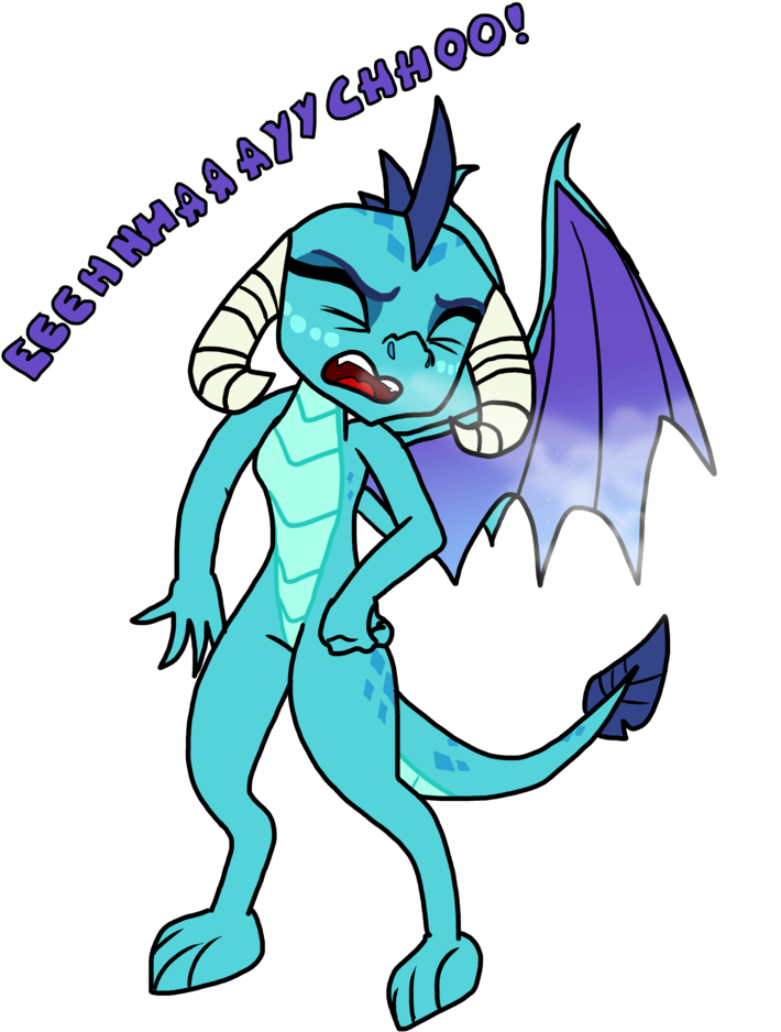 Princess Ember Sneezes By Masterxtreme - Mlp Sneeze Deviantart (815x981)