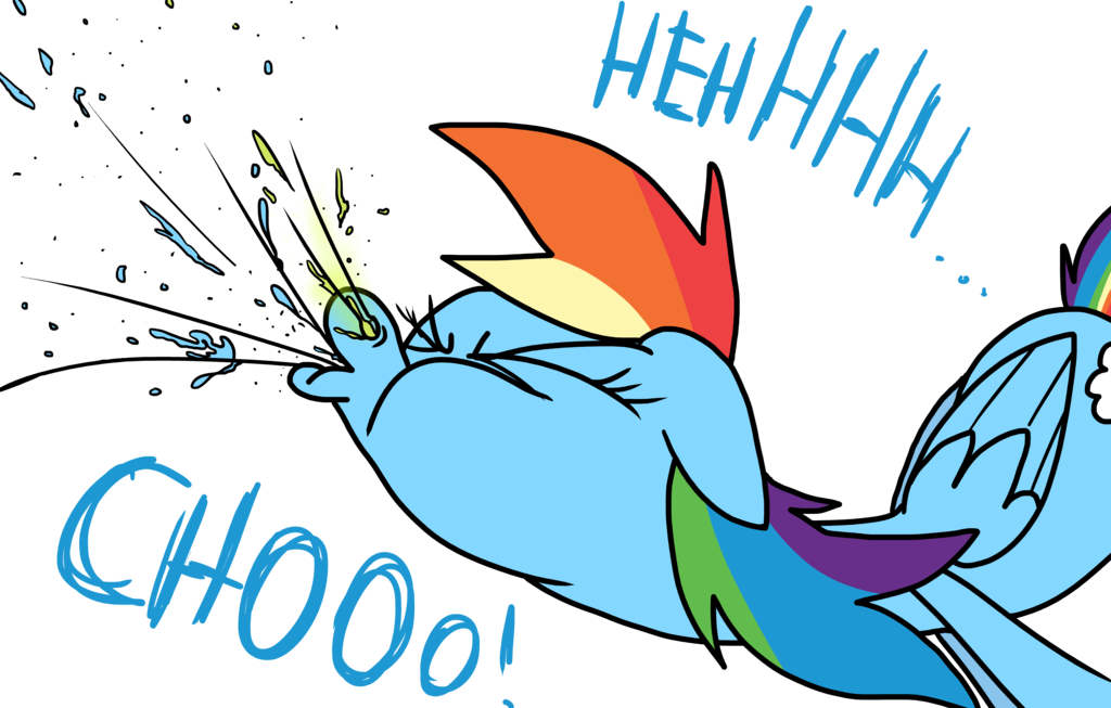 Eyes Closed, Female, Floppy Ears, Gross, Messy, Mucus, - Rainbow Dash Sneeze (1024x653)