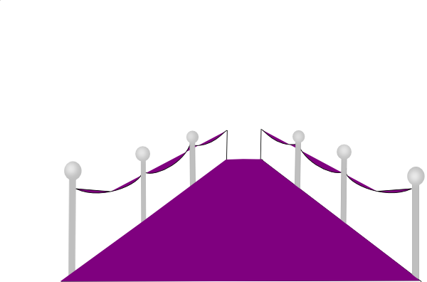 Purple Carpet Long Clip Art At Clker - Red Carpet Clipart Transparent (600x396)