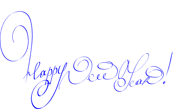 Cute Happy New Year Png, Cartoon, Sayings Clipart - Happy New Year Clip Art (600x378)