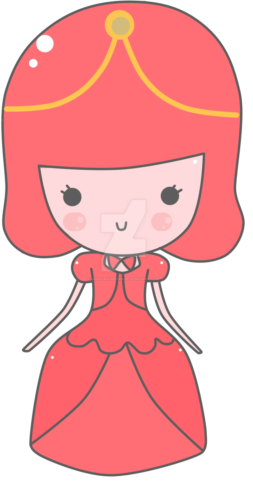 Chibi Princess Bubble Gum When She Was 13 By Nightrainborn - Princess Bubblegum Chibi Png (900x1722)