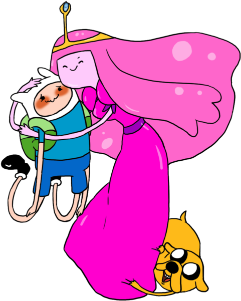 Princess Bubblegum Adventure Time Wiki,adventure Time - Finn Jake And Princess Bubblegum (600x842)