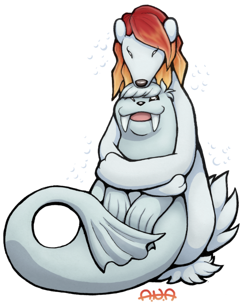 Polar Bear Hugs By Ratherpeculiar - Cartoon (804x993)