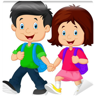 Clipart Going To School Girl (400x400)