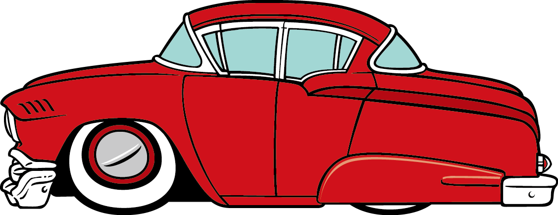 1950s Classic Car Clip Art - 1950s Classic Car Clip Art (1127x434)