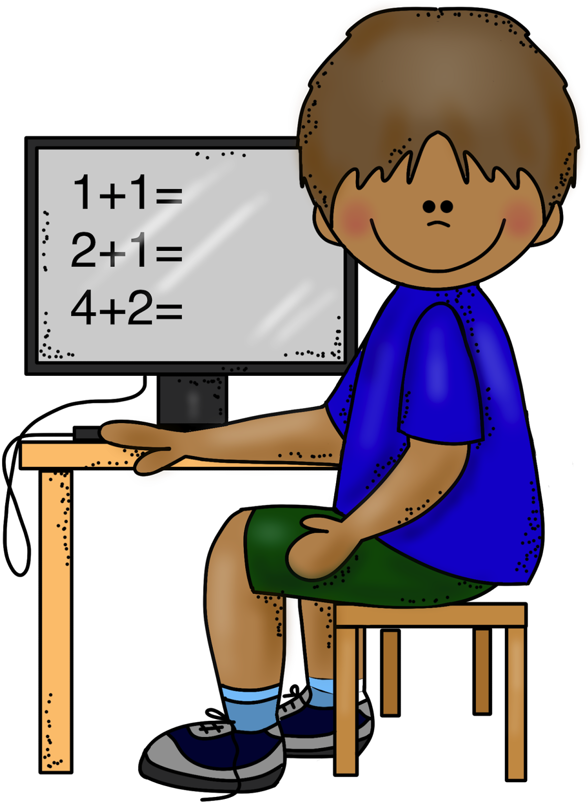 Math On Computer Clipart (1173x1600)