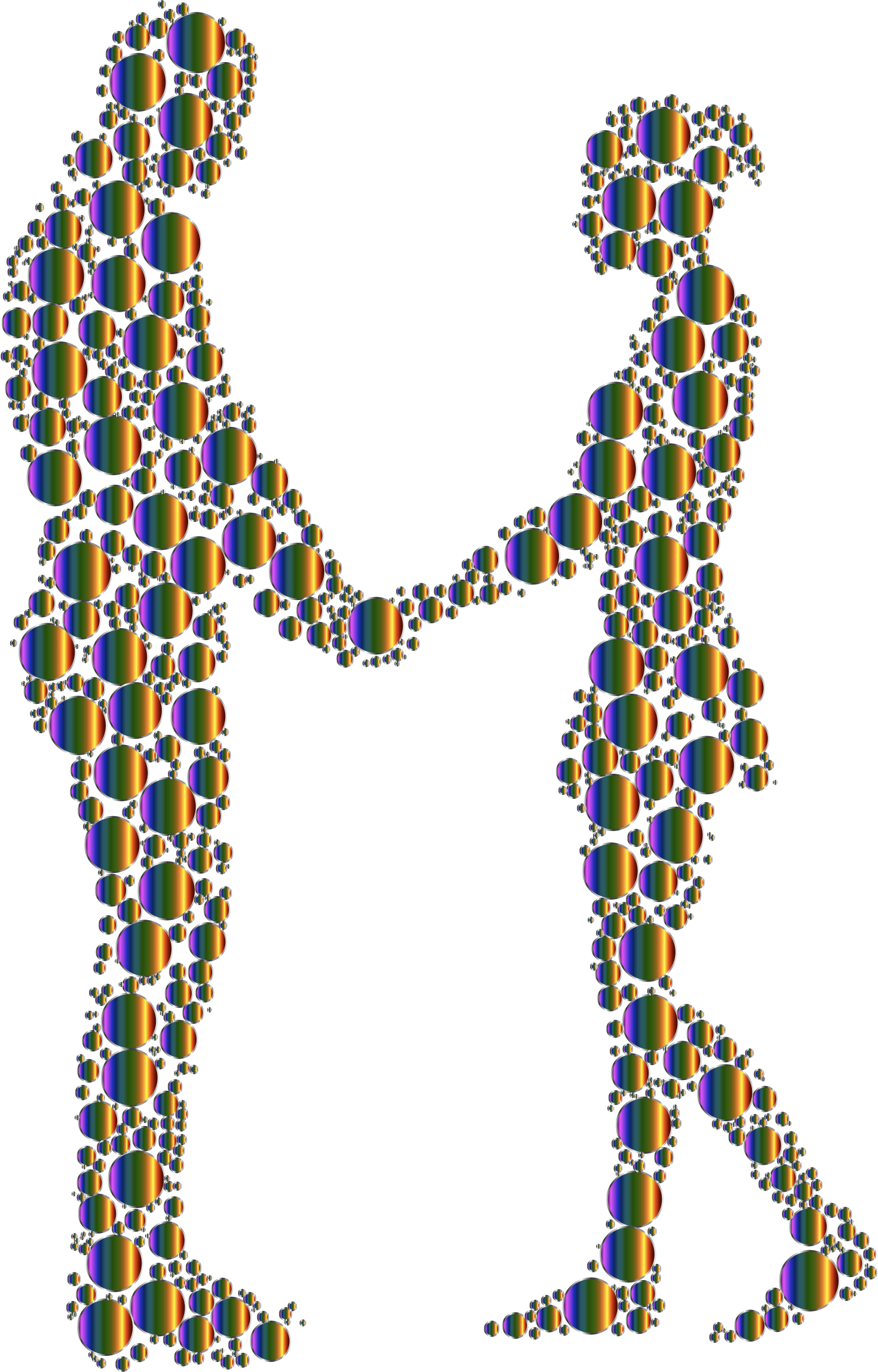 Circles Couple Silhouette 6 8 No Background - Transparent Background Couple Png (1470x2298)