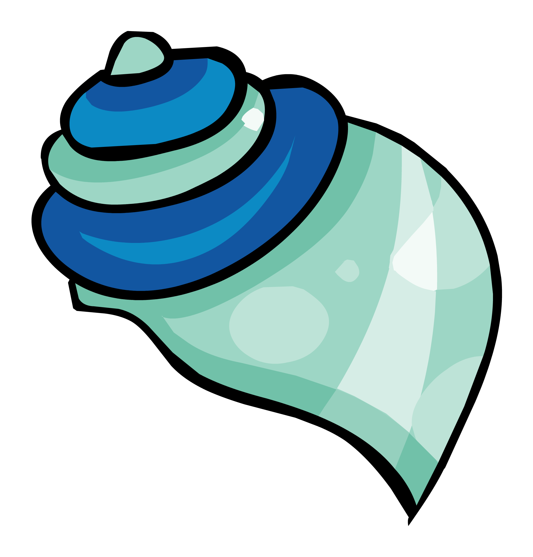 Seashell Pin - Png - Cartoon Seashell Png (2077x2169)