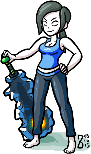 Stretch Those Shoulders By Zebesian - Wiii Fit Trainer Transparnet (400x652)