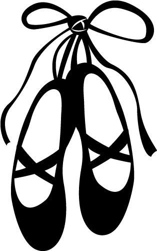 Silouhette Chaussons Danse - Ballerina Shoes Silhouette (500x500)