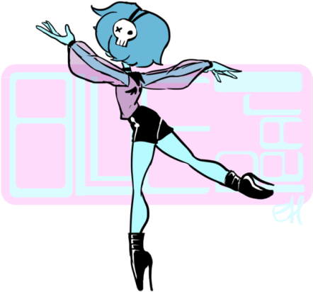 @pink-snee Told Me Blue Pearl Could Be A Pastel Goth - Cartoon (500x500)
