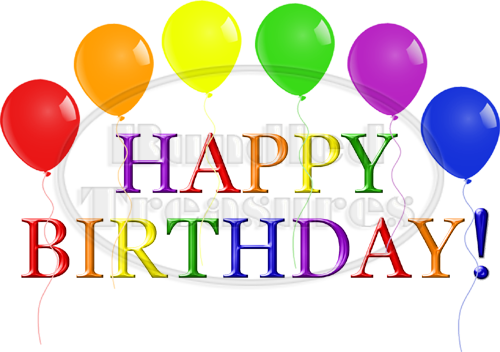 Happy Birthday Banner - Happy Birthday Word Art (500x352)