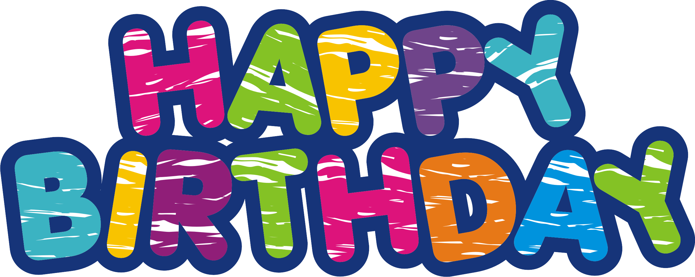 Happy Birthday Png - Happy Birthday Transparent Background (2399x956)