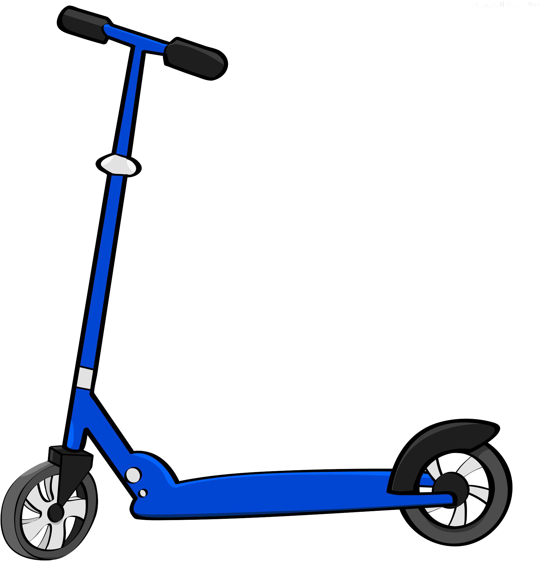 Scooter Cartoon Moped Clip Art - Scooter Cartoon Moped Clip Art (1869x1869)