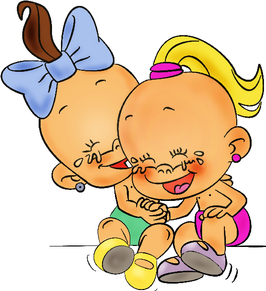 Cute Cartoon Baby Boy And Girl (600x600)
