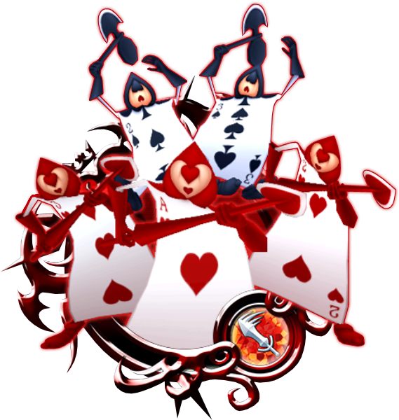 Alice In Wonderland - Alice In Wonderland Deck Of Cards Png (599x632)