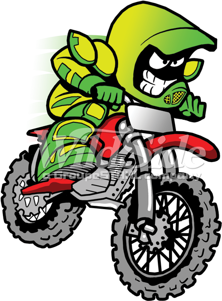 Motocross Rider Motorcycle Clip Art - Motocross Cartoon Png (675x675)