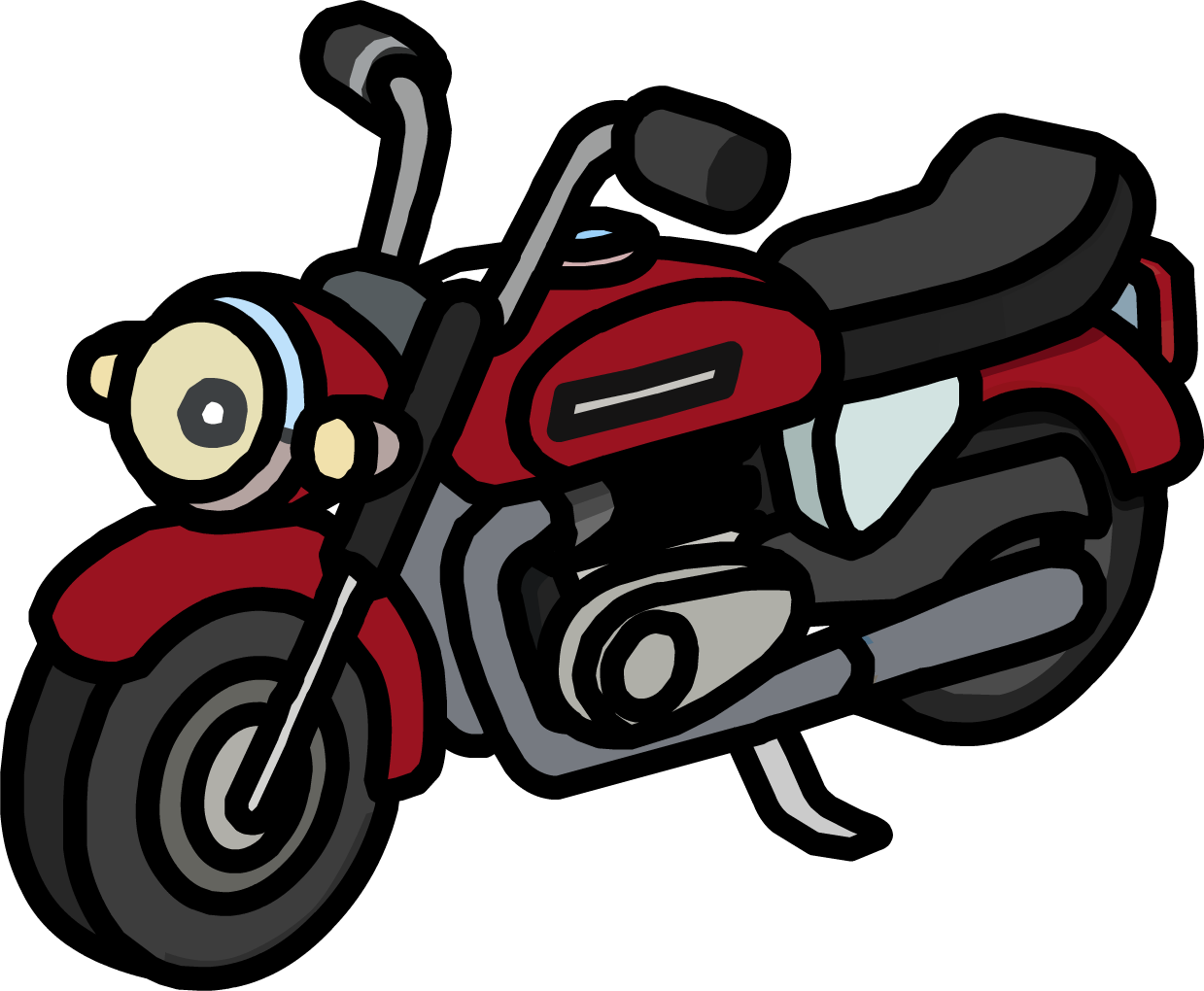 Motorbike - Motor Bike Cartoon Png (1239x1020)