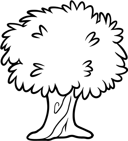 Image With Transparent Back - Drawing Of A Apple Tree (500x500)