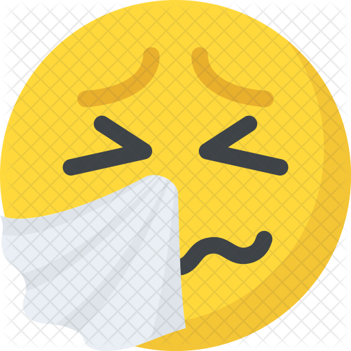 Sneezing Face Emoji Icon - Emoticons Tissue (512x512)