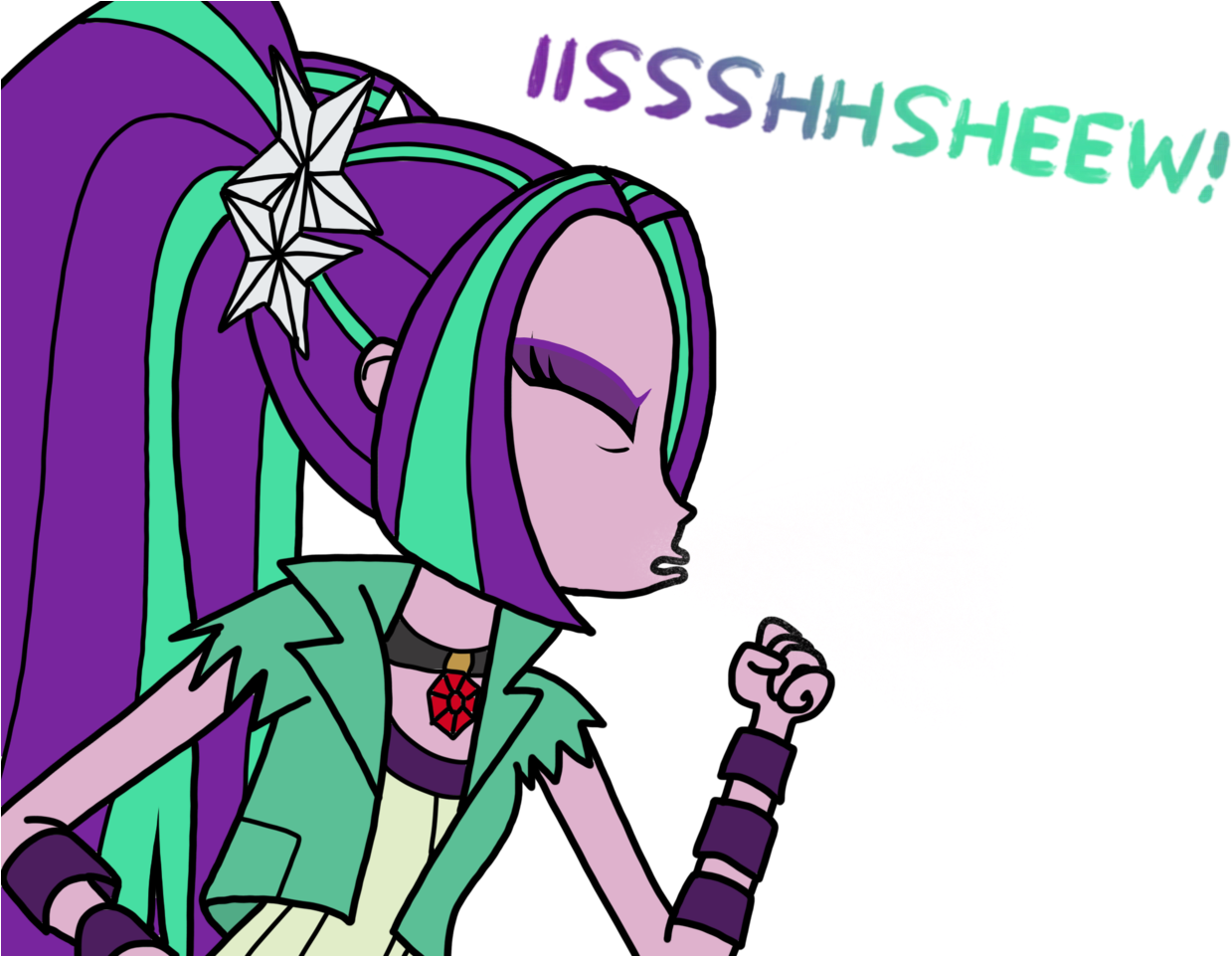 Aria Blaze, Equestria Girls, Rainbow Rocks, Safe, Sneezing, - Cartoon (1280x960)