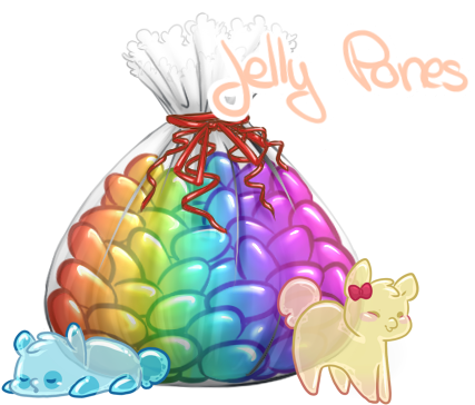 Jelly Pones By Minigini - Illustration (464x381)