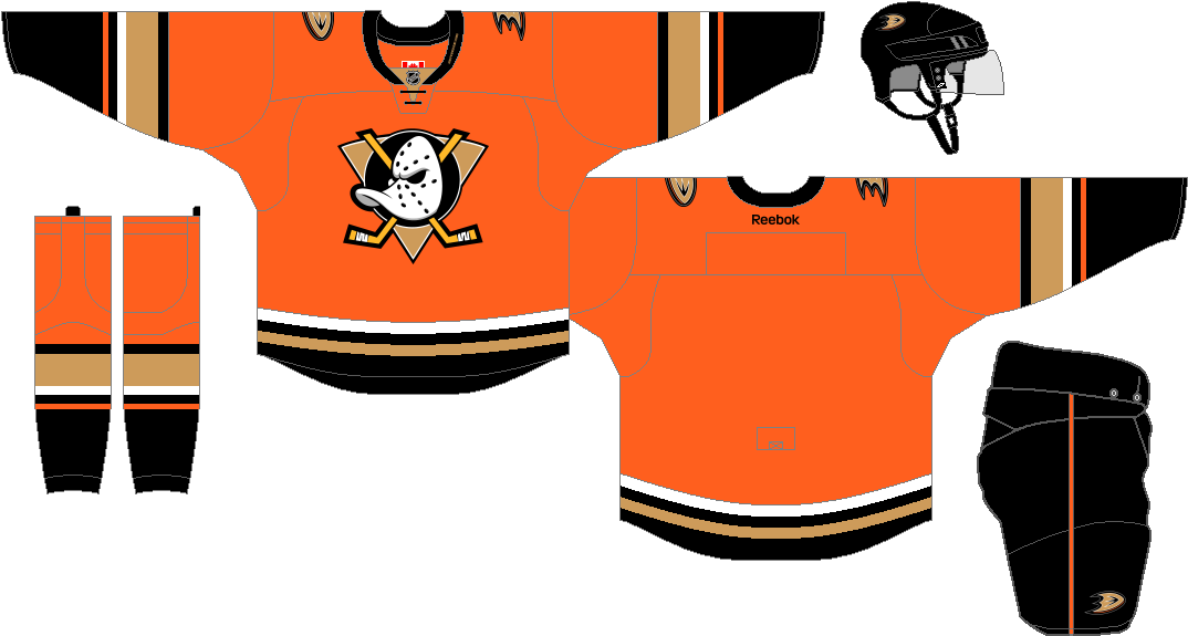 Anaheim Ducks Cliparts - Anaheim Ducks Alternate Home Jersey (1100x600)