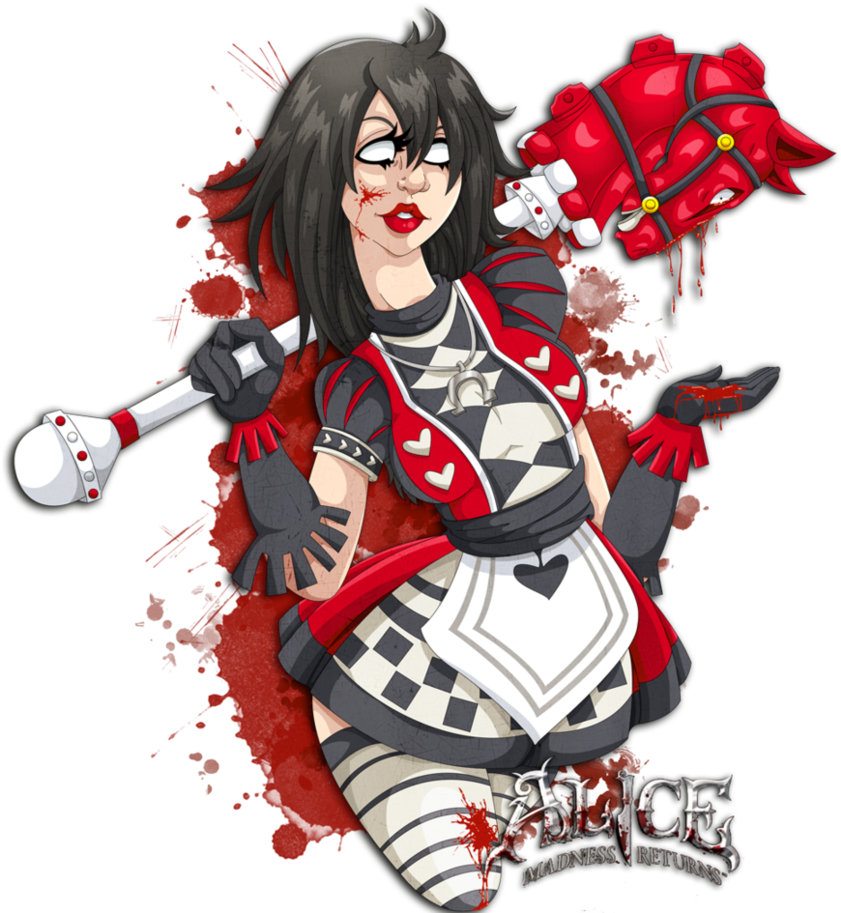 Red Queen Alice - Alice Madness Returns Red Queen Png (870x919)