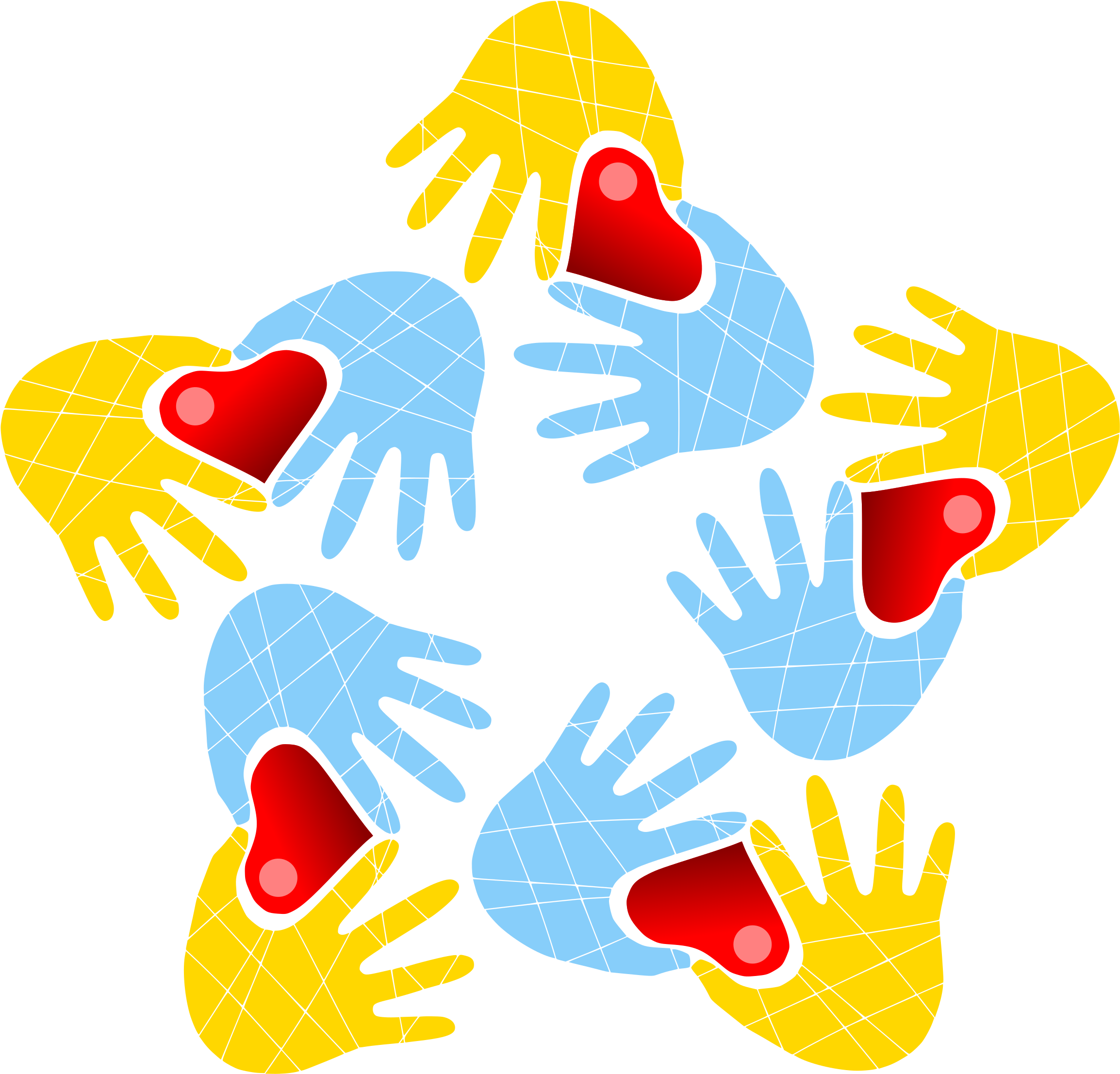 Big Image - Clipart Circle Of People Hearts (2400x3394)