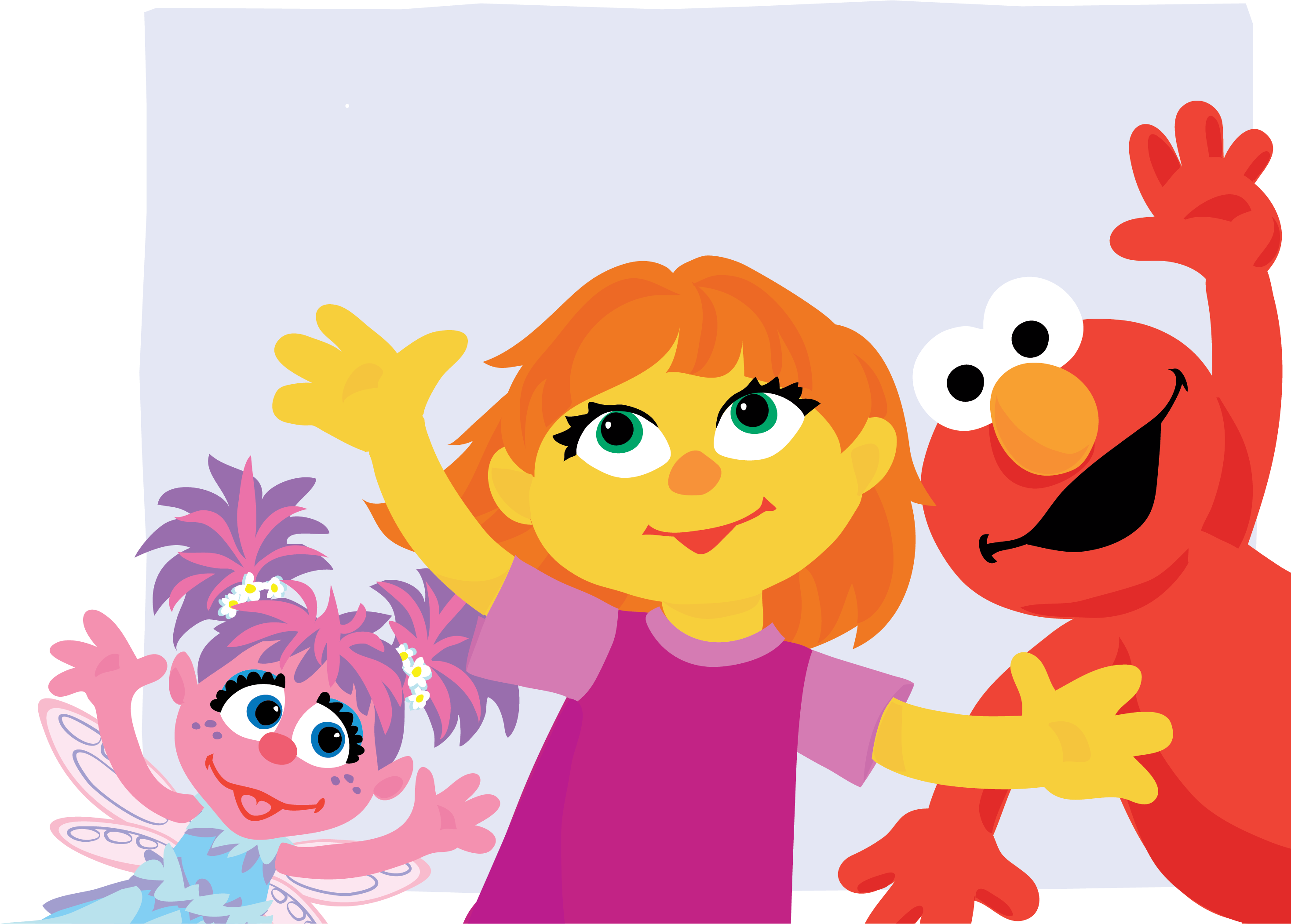 Elmo Abby Cadabby Grover Big Bird Julia - Elmo Abby Cadabby Grover Big Bird Julia (3323x2962)