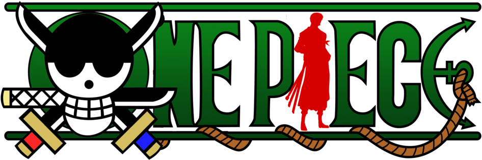 Zoro Logo One Piece By Redribbon-leo - One Piece With Transparent Background (1024x448)