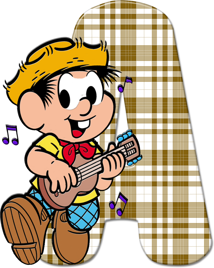 *✿**✿*a*✿**✿*de Alfabeto Decorativo - Turma Da Monica Festa Junina (820x1025)