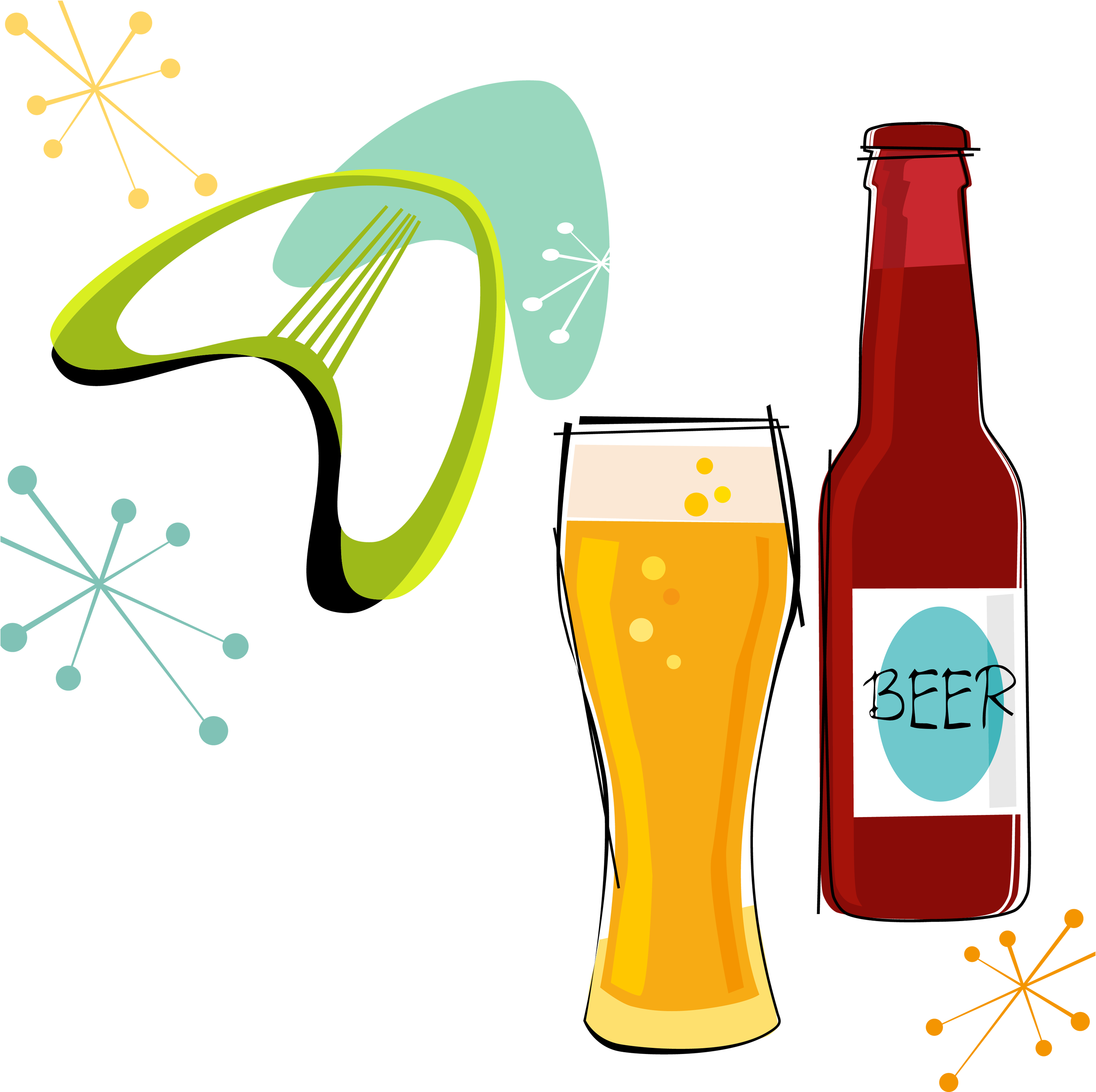Beer Bottle Drink Beer Glassware Drawing - Vector (2926x2779)