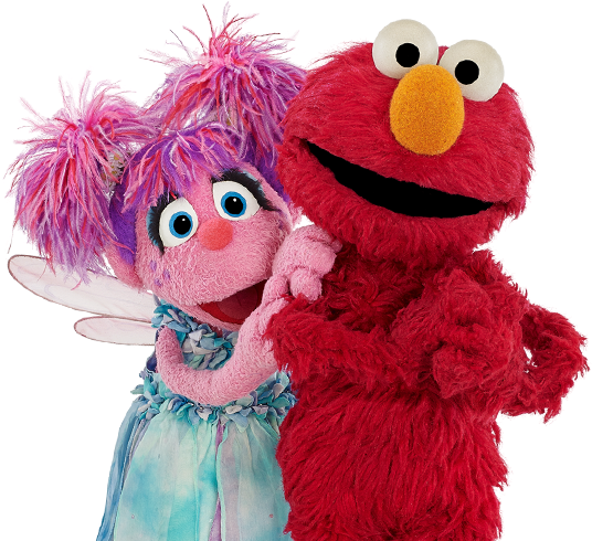 Sesame Street Characters Abby Cadabby And Elmo Will - Sesame Street Elmo And Abby (590x509)
