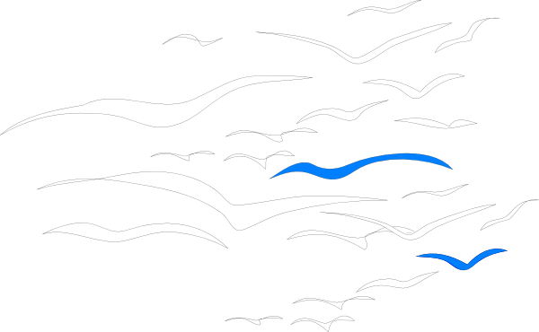 Birds Blue Svg Clip Arts 600 X 370 Px - Drawing (600x370)