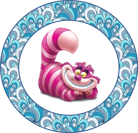 Kit Para Imprimir Gratis De Alicia En El País De Las - Alice In Wonderland Cat (583x560)