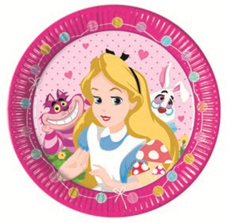 Alice In Wonderland Party Supplies - Alice In Wonderland - 8 Paper Plates (23 Cm) (458x458)