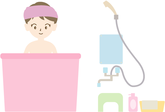 Taking A Bath / Bath Time / Bathing - Illustration (640x480)